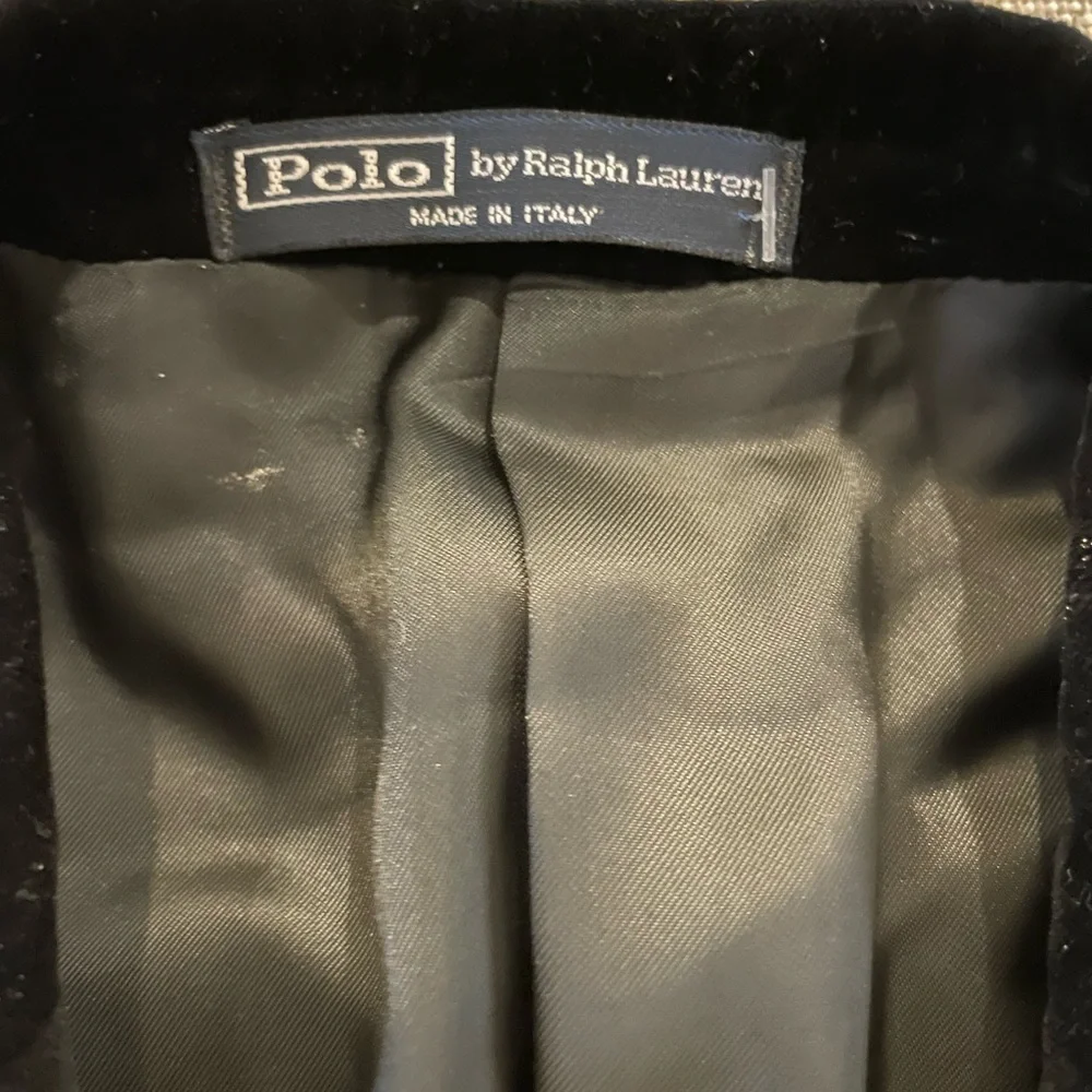 Polo‎ Ralph Lauren Made in Italy Vintage 3/2 Roll Velvet Jacket in Black 42 R
